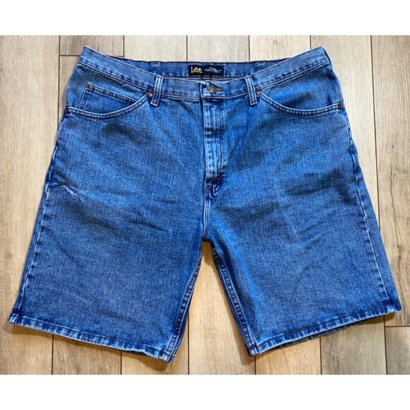 Lee Denim Jeans Shorts Mens Size 40 Dark Blue - Picture 1 of 9